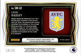 2023-24 Leon Bailey Panini Select PREMIER LEAGUE MATERIALS TIE-DYE PRIZM 15/25 JERSEY #SM-LB Aston Villa FC