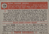 1952 Al Brazle Topps #228 St. Louis Cardinals BV$50
