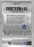 2023-24 Tyler Bertuzzi Skybox Metal Universe METAL-X #MX-33 Toronto Maple Leafs