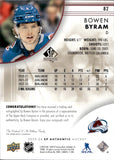 2023-24 Bowen Byram Upper Deck SP Authentic LIMITED AUTO AUTOGRAPH #82 Colorado Avalanche