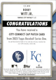 2023 Bobby Witt Jr. Topps SERIES ONE CITY CONNECT CAP PATCH CARD #CC-BW Kansas City Royals