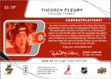 2008-09 Theoren Fleury Upper Deck SP Game Used SIGNIFICANT SWATCHES AUTOGRAPH 19/50 AUTO JERSEY #SS-TF Calgary Flames