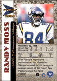 1999 Randy Moss Pacific Prism SUNDAY'S BEST #12 Minnesota Vikings