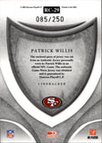 2007 Patrick Willis Donruss Leaf Rookies & Stars CRUSADE ROOKIE GAME-WORN JERSEY 85/250 #RC-29 San Francisco 49ers