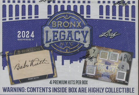 2024 Leaf A Bronx Legacy Baseball Series 2 Hobby, Box