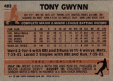 1983 Tony Gwynn Topps ROOKIE RC #482 San Diego Padres 3