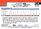 2025 Jonathon Long Topps Pro Debut AQUA FOIL AUTOGRAPH 60/75 AUTO #PD-162 Chicago Cubs Knoxville Smokies