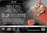 2023-24 Dustin Wolf Upper Deck The Cup THE SHOW BLACK ROOKIE 24/99 RC #SB-DW Calgary Flames