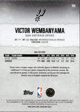 2025-26 Victor Wembanyama Topps Signature Class PINK REFRACTOR 34/75 #55 San Antonio Spurs