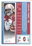2025 Jordan James Panini Donruss Optic RATED ROOKIE PINK VELOCITY PRIZM AUTOGRAPH 8/75 RC AUTO #278 San Francisco 49ers