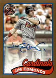 2024 Jim Edmonds Topps 1989 DESIGN AUTOGRAPH GOLD 27/50 AUTO #89BA-JE St. Louis Cardinals