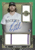 2022 Ryan Vilade Topps Triple Threads ROOKIE AUTOGRAPHED MEMORABILIA 42/50 RC AUTO JERSEY #RFPAR-RV Colorado Rockies