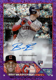 2023 Brayan Rocchio Topps Chrome PURPLE SPECKLE REFRACTOR AUTOGRAPH ROOKIE 49/299 AUTO RC #AC-BR Cleveland Guardians