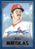 2018 Miles Mikolas Topps Gallery BLUE ROOKIE AUTOGRAPH 8/50 AUTO RC #40 St. Louis Cardinals