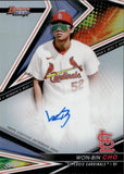 2022 Won-Bin Cho Bowman's Best BEST OF 2022 AUTOGRAPH REFRACTOR AUTO #B22-WC St. Louis Cardinals