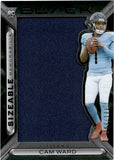 2025 Cam Ward Panini Black SIZEABLE MEMORABILIA ROOKIE 169/199 JERSEY RC #SIZ-CWD Tennessee Titans