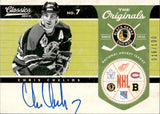2012-13 Chris Chelios Panini Classics Signatures THE ORIGINALS AUTOGRAPH 16/100 AUTO #36 Chicago Black Hawks