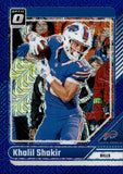 2024 Khalil Shakir Panini Donruss Optic BLUE MOJO PRIZM 1/5 #23 Buffalo Bills