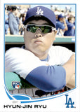 2013 Hyun-Jin Ryu Topps WEARING SUNGLASSES SP PHOTO VARIATION #661 Los Angeles Dodgers