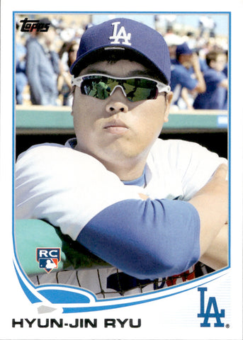 2013 Hyun-Jin Ryu Topps WEARING SUNGLASSES SP PHOTO VARIATION #661 Los Angeles Dodgers