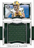 2023 Christian Watson Panini National Treasures COLOSSAL JERSEY 36/49 #CMT-CWN Green Bay Packers