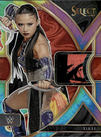 2023 Xia Li Panini Select WWE SELECTIVE SWATCHES TIE DYE SHIRT 08/25 RELIC #SW-XLI Friday Night Smackdown