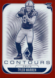 2025 Tyler Warren Panini Phoenix COUNTOURS RED ROOKIE 92/249 RC #14 Indianapolis Colts