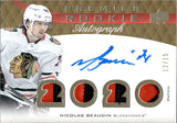 2020-21 Nicolas Beaudin Upper Deck Premier ROOKIE AUTOGRAPH PATCH 12/15 RC AUTO #PRA-NB Chicago Blackhawks