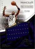 2016-17 Kobe Bryant Panini Immaculate Collection THE STANDARD GAME-WORN JERSEY 72/99 #ST-KOB Los Angeles Lakers