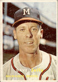 1957 Dave Jolly Topps #389 Milwaukee Braves BV$8 2