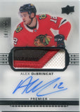 2017-18 Alex DeBrincat Upper Deck Premier ROOKIE PATCH AUTO 182/199 AUTOGRAPH RELIC RC #AR-AD Chicago Blackhawks