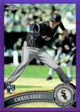 2011 Chris Sale Topps Chrome PURPLE REFRACTOR ROOKIE RC 87/499 #205 Chicago White Sox