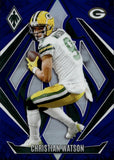 2024 Christian Watson Panini Phoenix BLUE 9/50 #27 Green Bay Packers *JERSEY NUMBER*
