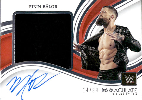 2023 Finn Balor Panini Immaculate Collection WWE JUMBO SHIRT AUTO 14/99 AUTOGRAPH RELIC #PM-FBL Monday Night Raw