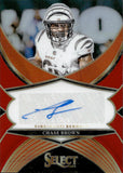 2024 Chase Brown Panini Select SIGNATURES RED PRIZM 40/75 AUTOGRAPH AUTO #SSP-CBN Cincinnati Bengals
