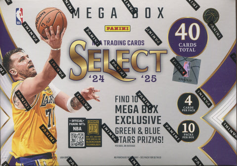 2024-25 Panini Select Basketball Hobby Mega, Box (Green & Blue Stars)