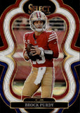 2025 Brock Purdy Panini Select SUITE LEVEL TRI COLOR #112/199 #318 San Francisco 49ers
