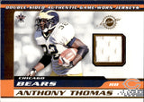 2001 LaDainian Tomlinson Anthony Thomas Pacific Vanguard DOUBLE-SIDED GAME-WORN JERSEYS #18 San Diego Chargers Chicago Bears
