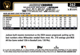 2025 Jackson Chourio Topps Chrome AQUA LAVA REFRACTOR 127/199 #262 Milwaukee Brewers