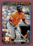 2024 Yordan Alvarez Topps SERIES TWO MOTHER'S DAY PINK 15/50 #273 Houston Astros