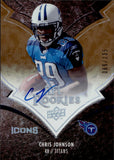 2008 Chris Johnson Upper Deck Icons ROOKIE AUTOGRAPH 69/135 RC AUTO #116 Tennessee Titans
