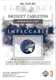 2025 Bridget Carleton Panini Impeccable WNBA ELEGANCE JERSEY AUTOGRAPH 20/25 AUTO #EJA-BC Minnesota Lynx