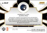 2024 Alissa Pili Panini Select SELECTIVE SWATCHES GOLD PRIZM ROOKIE 5/10 JERSEY PATCH RC #SW-AP Minnesota Lynx