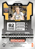 2024 Cameron Brink Panini Prizm MONOPOLY SILVER PRIZM ROOKIE RC #39 Los Angeles Sparks