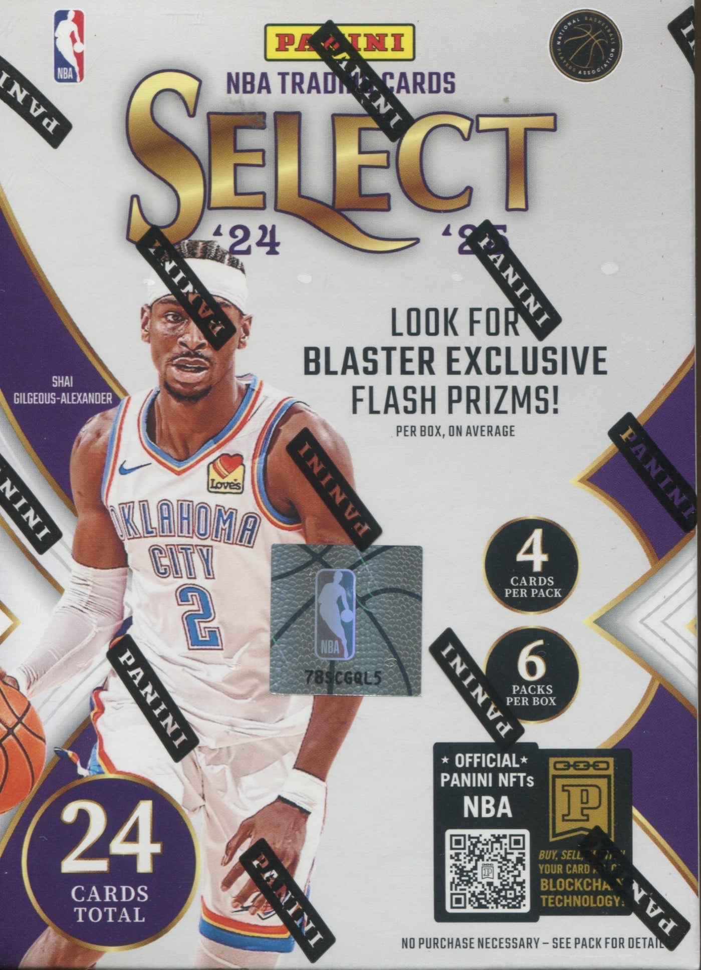 2024-25 Panini Select Basketball, Blaster Box (Flash Prizms)