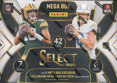 2024 Panini Select Football Hobby Mega, Box (Black & Orange Shock)