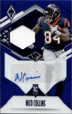 2021 Nico Collins Panini Phoenix ROOKIE PHOTO SHOOT AUTOGRAPH JERSEY PURPLE 23/50 RC AUTO #RJA-NCO Houston Texans