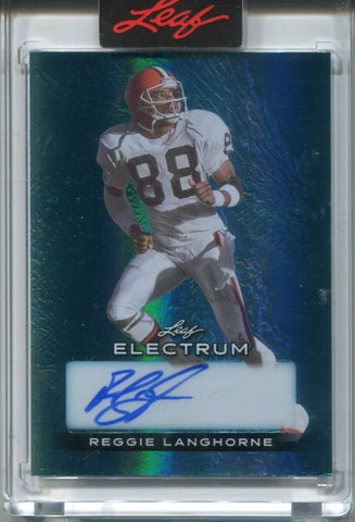 2024 Reggie Langhorne Leaf Electrum LIGHT BLUE AUTO 4/6 AUTOGRAPH #BA-RL2 Cleveland Browns