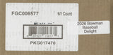 2026 Bowman Baseball Delight, 6 Box Case