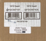 2026 Topps Chrome WWE Hobby, 12 Box Case
